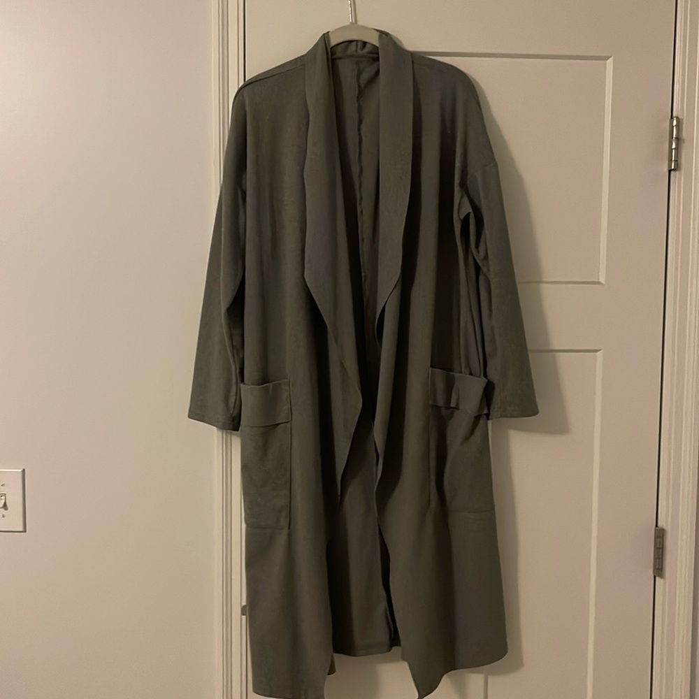Gray cardigan
